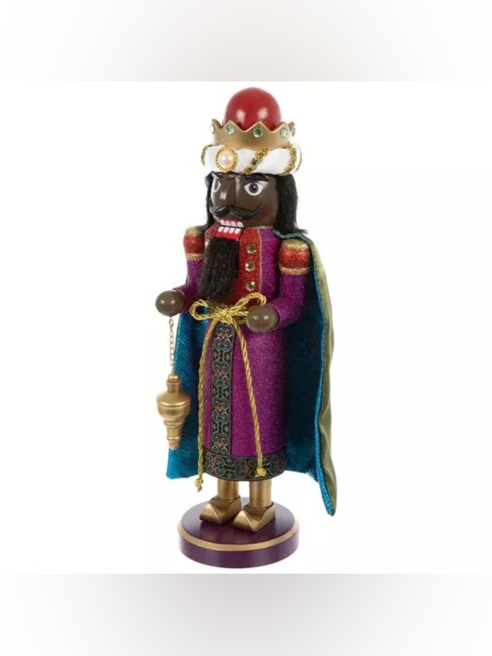Purple Wise Man Wood Nutcracker